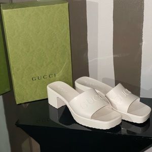 Authentic Gucci platform mules